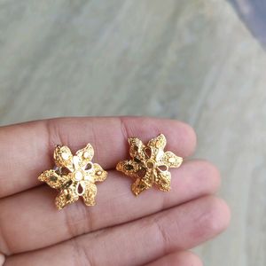 Gold Plated Studs Combo Of 2