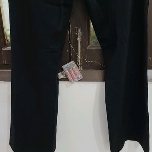 Exported Formal Solid Black Flare Trousers