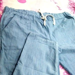 Blue denim jeans lower