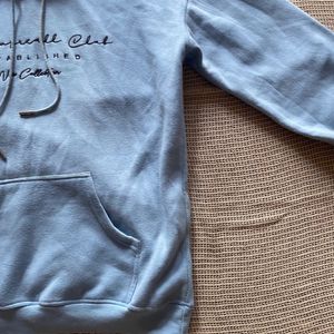 Sky Blue Drop Shoulder Hoodie