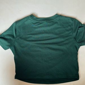 Green Crop top