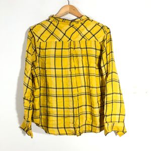 Mustard Yellow Checked Shirt(Women’s)