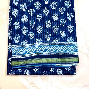 New Indigo Pure Cotton Saree 1