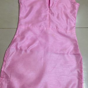 Pink Kurti, Dhoti Patiala With Dupatta