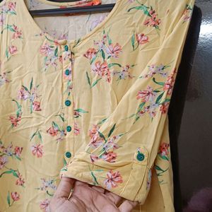 Yellow Daily Wear Kurti