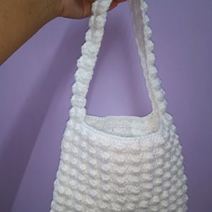 Handmade Popcorn Crochet Bag