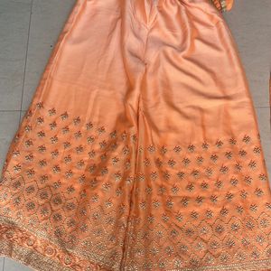 Coral kurta sharara set