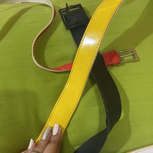 Perfect Red , Yellow & Black Belts 3 In 1 Combo