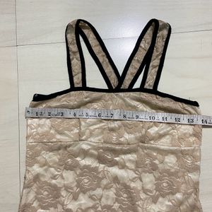 Lace Tank Top (Nude)