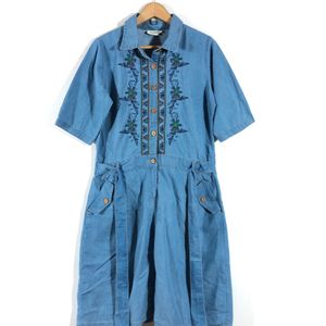 Blue Emboridered Dress(Women’s)