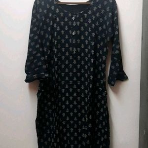 Printed Black Kurti