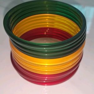 Plastic Bangles 3 Colour 2 Pack