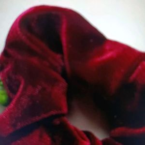 Hair Scrunchie (Colour -- Maroon)