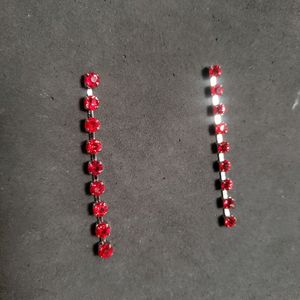 red diamond earring