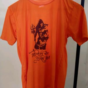 Very   Beautiful Orange Shiv Ji Tshirt