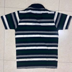 Men Striped Polo T-shirt