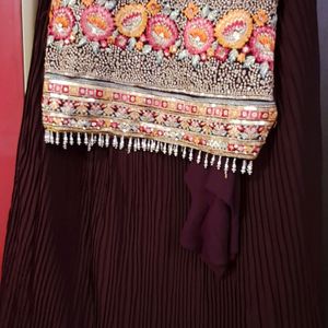 NEW Beautiful DARK COFFE BROWN partwear lehenga