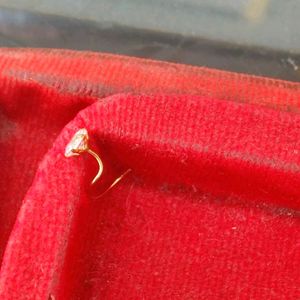 18 K Pure Gold Nose Pin For Women Nd Girl