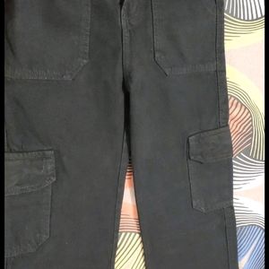 Black Cargo Jeans