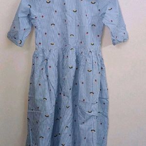 Dress with Belt  For Girls