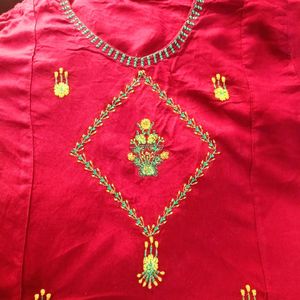 Embroidery Kurta And Plazzo Set