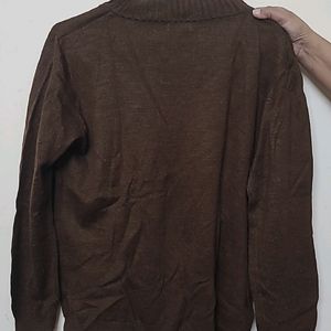 Cute Brown Girls Sweater Turtleneck Jumper