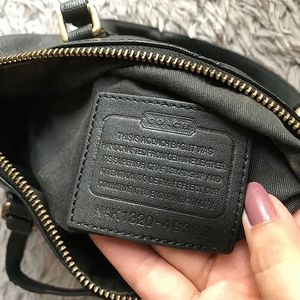 Auth COACH Saffiano Leather Mini Satchel Bag