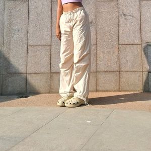 Beige Parachute Pant