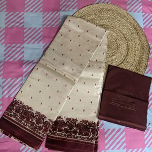 Tissu Silk Saree Mahroon Flat 80%off