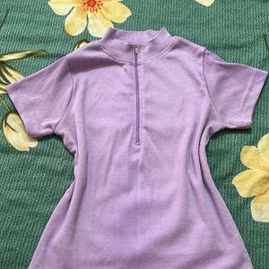 Lavender High Neck Top