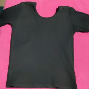 Black Ribbed Top