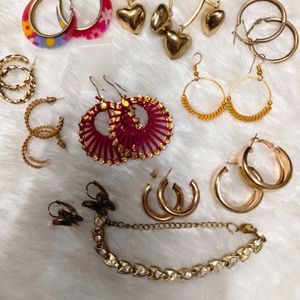 Elegant Assorted Golden Earrings