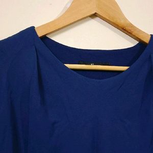 Navy Blue Double Layered Full Sleeves Top