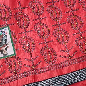 Georgette Red Colour Saree