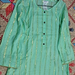 Festive Kurti with Golden Work