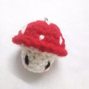 Cute Crochet Mushroom Keychain 🍄