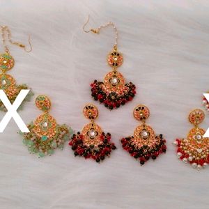 ❤️Offer❤️Meenakari Jhumka Maangtika