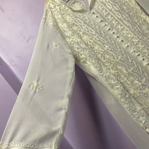 embroidery white kurta