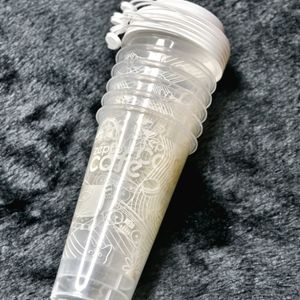 Reusable Plastic Sipper Glass With Lids 6pcs