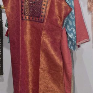 Silk Kurti Beautiful Red