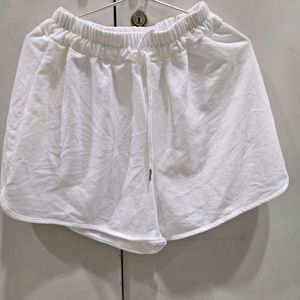 White Casual Shorts