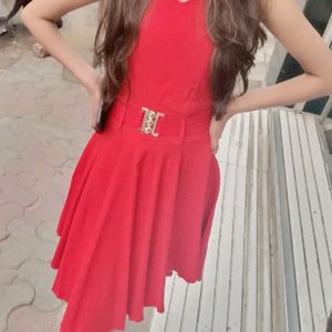 Backless Red Frock