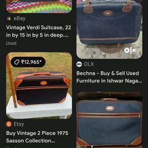 Vintage Traveling Bag Suit Case Laugage Ba