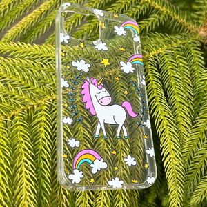 iPhone 13/14 Unicorn Printed Transparent Silicone