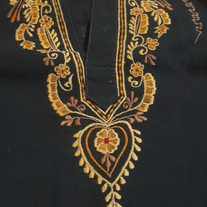 Black Embroidery Kurta/ Punjabi