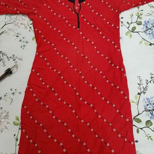 Red Daily Wear Kurta