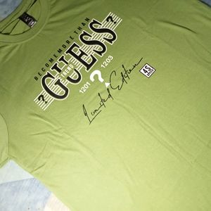 A Green Coloured Round Neck Tee's