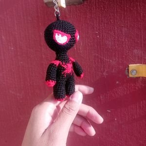 Crochet Handmade Spiderman Keychain