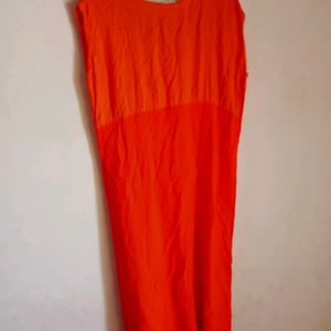 Orange Long Gown Dress