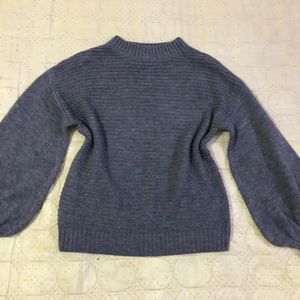 Puffed Sleeve Pullover Fits S/M